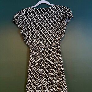 Daisy Print Wrap Mini Dress